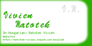 vivien matotek business card